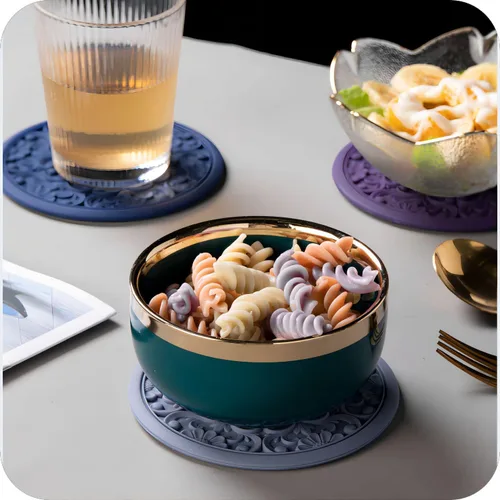 Miniatura 6 de Salvamanteles de silicona para platos calientes, mesa, encimera, antideslizantes, resistentes al calor, salvamanteles modernos para tetera
