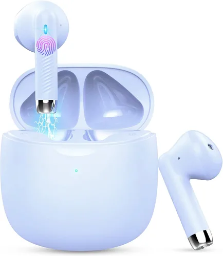 Miniatura 12 de Auriculares inalámbricos, auriculares Bluetooth 5.4 con graves estéreo, auriculares Bluetooth en el oído con cancelación de ruido y micrófono