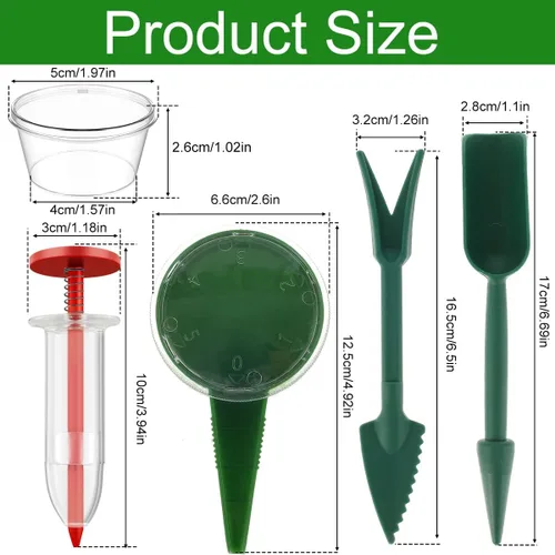 Miniatura 7 de Mini dispensador de semillas de siembra, herramienta de sembradora manual, esparcidor de plantas de mano, maceta manual ligera, reutilizable, mini