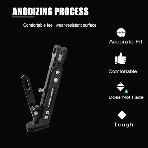 Miniatura 4 de Soporte de patas de motocicleta universal ajustable modificado CNC de aleación de aluminio, soporte de trípode ajustable, soporte lateral