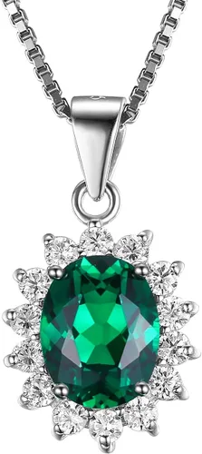 Miniatura 57 de JewelryPalace Princess Diana Kate Middleton Natural Amethyst Citrine Garnet Peridot Topaz Created Ruby Sapphire Simulated Emerald Pendant Necklace