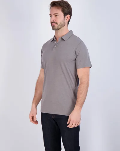Miniatura 33 de Real Essentials Paquete de 3: Polo de manga corta de algodón para hombre, de secado rápido, transpirable, (disponible en tallas grandes y altas)
