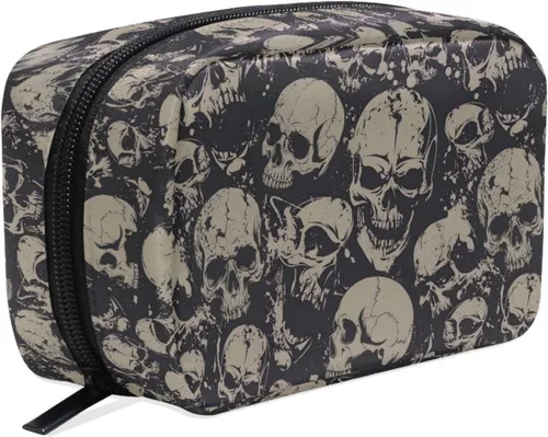 Miniatura 27 de MNSRUU Pequeña bolsa de cosméticos para niñas y mujeres, de viaje, con estampado de leopardo colorido, organizador de artículos de tocador