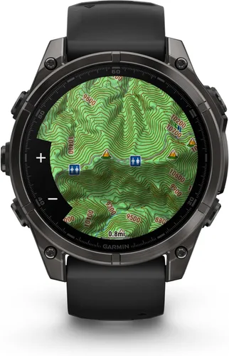 Miniatura 3 de Garmin Fenix 8 Premium - Reloj inteligente multideporte GPS para correr, 47 mm AMOLED, clasificado para buceo, linterna incorporada Titanio DLC