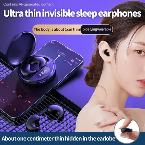 Auriculares inalámbricos Bluetooth 5.4 para dormir en el oído, ligeros, mini auriculares para dormir, correr, entrenamientos, etc