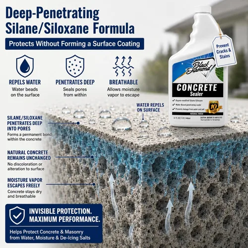 Miniatura 3 de Sellador de concreto en aerosol impermeabilizante penetrante transparente. El mejor sellador más duradero para calzadas, adoquines de cemento