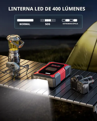 Miniatura 7 de GOOLOO A3 Arrancador de Salto con Compresor de Aire, Arrancador de Batería de Coche Portátil 3000A (9.0 Gasolina/6.5L Diésel) con Inflador