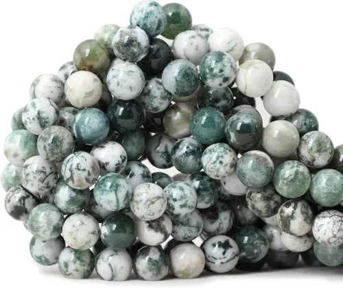 Miniatura 96 de Cuentas redondas sueltas de ágata estilo antiguo vena de dragón de 6mm, cuentas para diseño de joyas, 60 cuentas