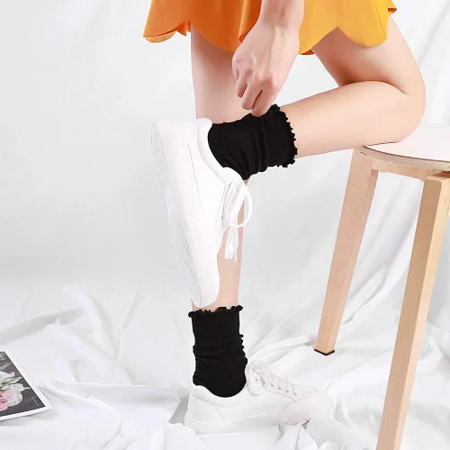 Miniatura 22 de Mcool Mary Calcetines para mujer, con volantes, estilo casual, transpirables, de punto, de algodón, con volantes, paquete de 6