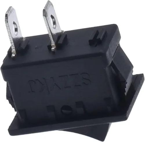Miniatura 6 de Rocker Switch 10pcs KCD1-101 Rocker Power Switch 6A250V 10A125V Button Switch SKPT 2 feet 15 * 21mm on/Off Control Switch Black ON-Off, Gris