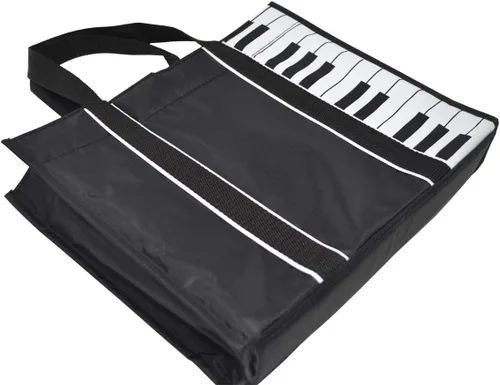 Miniatura 2 de PUNK Piano Keys Music Tote Bag With 5mm sponge Waterproof Oxford Cloth Handbag Shopping Bag with Magnetic Snaps Buckle