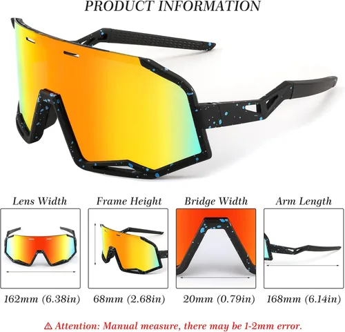 Miniatura 6 de FEISEDY Gafas de sol polarizadas de ciclismo para mujeres y hombres, gafas de sol deportivas al aire libre, béisbol, correr, ciclismo, pesca, B2994