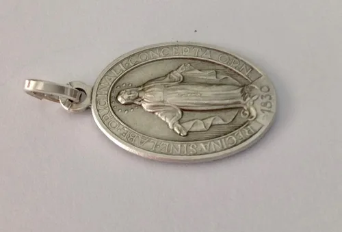 Miniatura 4 de PLATA DE LEY 925 "LA MEDALLA MIRACULOSA" - LA ORIGINAL - 100% HECHO EN ITALIA - MEDALLAS DE LOS SANTOS PATRÓN, Plata esterlina, No es una piedra
