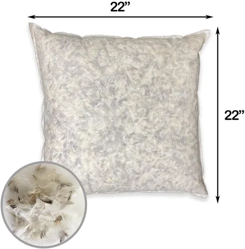 Miniatura 2 de Foamma Relleno de plumón de ganso de 20 x 20 pulgadas, comodidad premium, felpa suave de lujo, uso para sofá, cama, cojín, fabricado en Estados