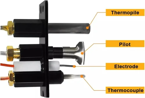 Miniatura 3 de Heat N Glo, calefactor, montaje piloto de chimenea de ventilación directa 2103-010 485-510A 4021-736 Gas natural