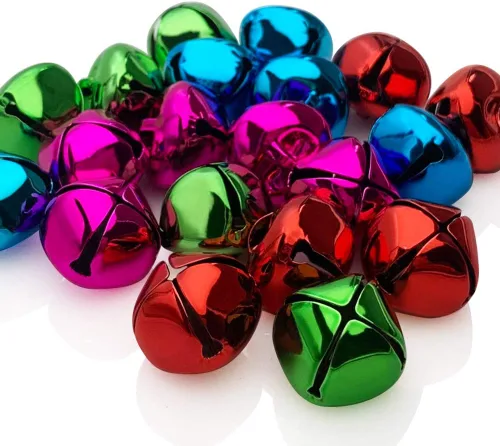Miniatura 6 de Campanas de Cascabel de 1.4 Pulgadas/35mm, Campanas de Metal para Manualidades, para Regalos de Decoración de Fiestas de Navidad, Festivales, Boda