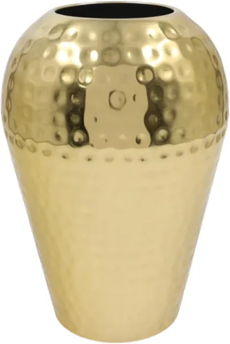 Miniatura 9 de Hosley 's Jarrón de metal martillado de 10 pulgadas de alto con acabado dorado - Regalo elegante para arreglos florales, bodas, eventos especiales