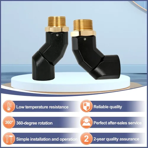 Miniatura 4 de 1" NPT, 2PCS Manguera de Combustible Giratoria 360 Conector giratorio para Bomba de Transferencia de Combustible (negro)