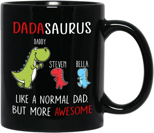Miniatura 8 de Taza de café con texto en inglés "This Daddy Belongs To Coffee Cup", regalo para el día del padre, Navidad, taza de café negra personalizada