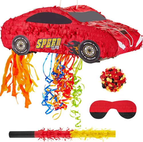 Miniatura 13 de Lewtemi Decoraciones de Fiesta de Piñata con Palo, Venda para los Ojos y Confeti para Decoraciones de Fiesta, Centro de Mesa, Accesorio para Fotos