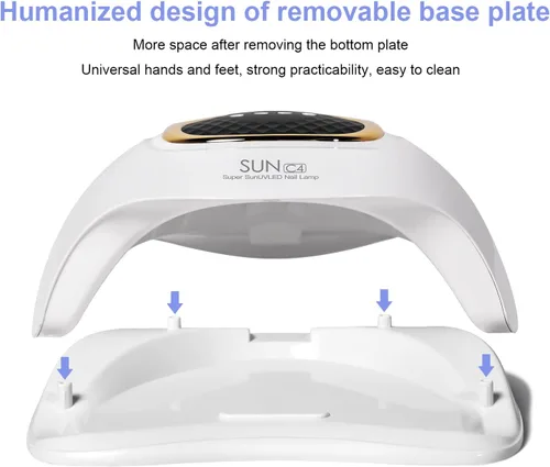 Miniatura 7 de MIRAGE LAYON Lámpara de Uñas UV - Secado Rápido, Potente y Eficiente, Lámpara LED de Uñas con 4 Ajustes de Tiempo y Sensor Automático Infrarrojo