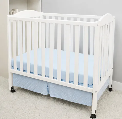 American Baby Company Heavenly Soft Minky Dot - Juego de ropa de cama de 3 piezas para cuna, color azul, para niños y niñas