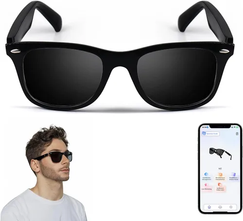 Miniatura 11 de Lentes inteligentes AI para hombres y mujeres, Bluetooth 6.0 con 164 idiomas (traducción en tiempo real), lentes de sol fotocromáticos, diseño