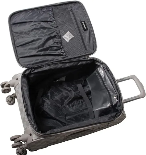 Miniatura 7 de Steve Madden Equipaje de diseñador, Chalet Gris Claro, Juego de maleta giratoria ligera expandible de 3 piezas - Juego de viaje