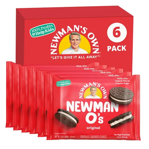 Miniatura 12 de Newman's Own Newman-O's, Galletas de chocolate rellenas de crema, paquetes de 13 onzas (paquete de 6)