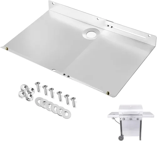 AJinTeby Bandeja de grasa de gas para parrilla de repuesto para quemador Charbroil 3/4, protector térmico de grasa ajustable para Charbroil Gas2coal