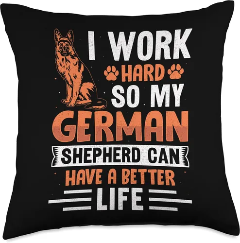 Miniatura 5 de German Shepherd Dog Gift Design Ideas I Work Hard so My German Shepherd can Have a Better Life - Almohada de 16 x 16 pulgadas, multicolor