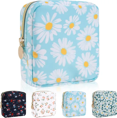Miniatura 9 de Iqimott Bolsa Grande de Maquillaje de Nylon para Viaje, Bolsa de Cosméticos Preppy Grande Organizadora de Maquillaje de Nylon Bolsa de Artículos
