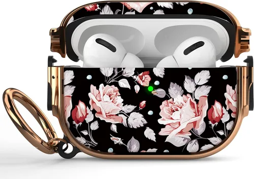 Miniatura 18 de Maxjoy Funda para AirPods 3 con cerradura, bonita funda protectora rígida para AirPod 3 de tercera generación para mujeres y hombres con llavero