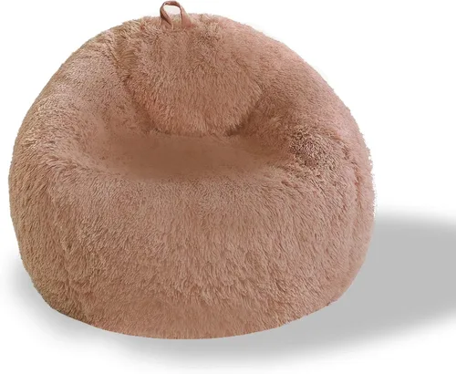 Miniatura 34 de BCU Funda para Silla Puf Ultra Suave Esponjosa de Piel Sintética Falsa Funda para Puf de Felpa Funda para Sillas de Sala de Estar para Adultos