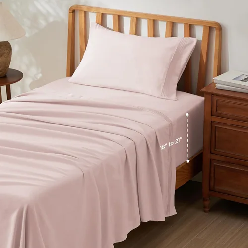 Miniatura 18 de Bedsure Juego de Sábanas King de Bolsillo Profundo - Se Adapta a Colchones de Hasta 21 Pulgadas de Grosor - 4 Piezas Sábanas de Cama GentleSoft