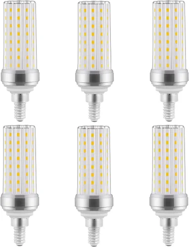 Miniatura 10 de Paquete de 4 bombillas LED E12, bombillas LED de candelabro de 20 W, equivalente a 150 W, luz blanca diurna 6000 K, 2000 lm, no regulables