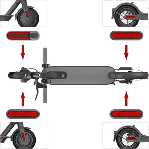 Miniatura 6 de Scooter Reflectante Cubierta lateral decorativa Accesorios Scooter 4 unids Cubierta lateral de rueda delantera y trasera Modificación Set Scooter