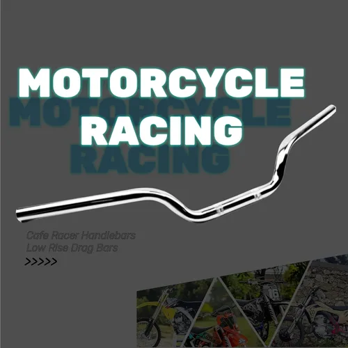 Miniatura 4 de Manillar de motocicleta de 7/8 pulgadas, 0.866 in, manubrio Cafe Racer, barras de arrastre universales para Cafe Race Bobber Motocross Dirt Pit Bike