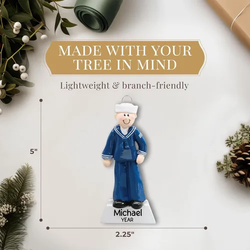 Miniatura 4 de Adorno personalizado de la Fuerza Aérea 2025 Personalización gratuita las 24 horas Adornos militares de Navidad grabados con láser para árbol
