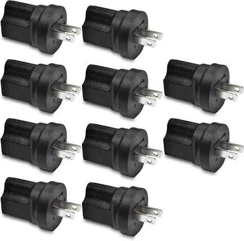 Miniatura 3 de Ceptics Japón, Filipinas NEMA 1-15 Adaptador de Enchufe de Energía para Viaje Acepta NEMA 5-15R - Certificado ETL - Grado Industrial (IG-6)