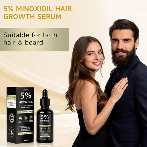 Miniatura 7 de Suero de biotina para el crecimiento del cabello de minoxidil al 5% para hombres y mujeres, solución tópica capilar de minoxidil para el crecimiento