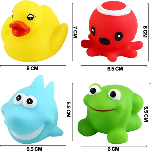 Miniatura 4 de Yeonha Toys Juguete de baño (paquete de 4), puede parpadear luz colorida, juguete de baño flotante, juguete iluminado para bañera de agua