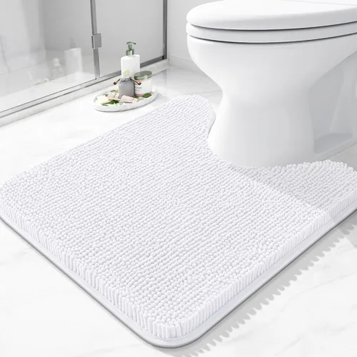 Miniatura 148 de Arotive Alfombras de baño de felpilla extrasuaves y absorbentes, de 24 x 16 pulgadas, lavables a máquina, parte trasera de goma antideslizante