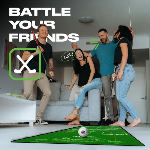 Miniatura 3 de Back 2 Basics Tapete de Putting de Golf de 10 pies - Green de Putting Interior Premium, Putting de Golf Realista para Entrenamiento - Tapete de Verde