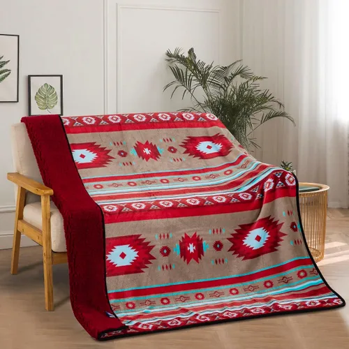 Miniatura 2 de Manta de forro polar Sherpa para sofá, manta suave y supersuave para sofá y silla, manta de felpa acogedora de doble cara de 50 x 60 pulgadas Azul