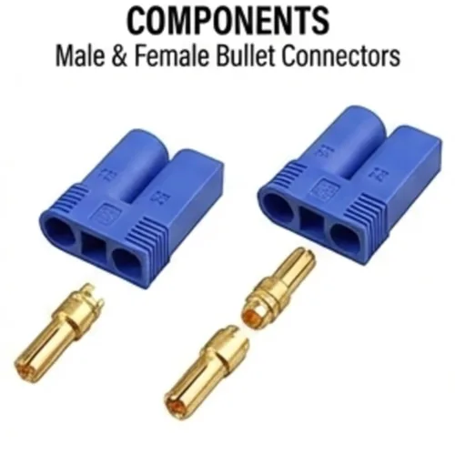 Miniatura 2 de 4 conectores macho y hembra ec5, enchufes macho banana y adaptadores de cable de carga equilibrados para juguetes de vehículos de helicóptero RC.