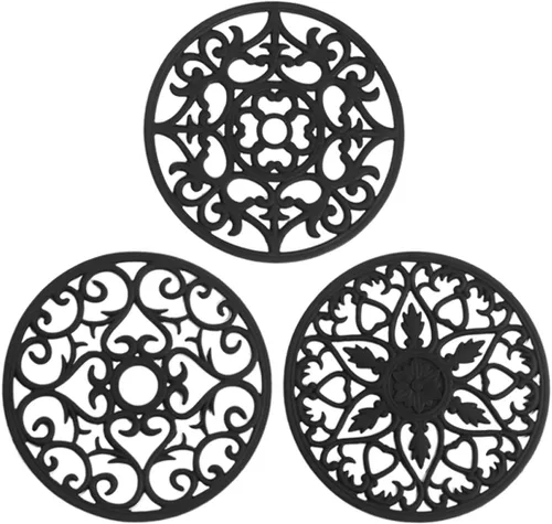 Salvamanteles de silicona para platos calientes, ollas calientes y almohadillas, protege la encimera de ollas calientes y sartenes que salen del