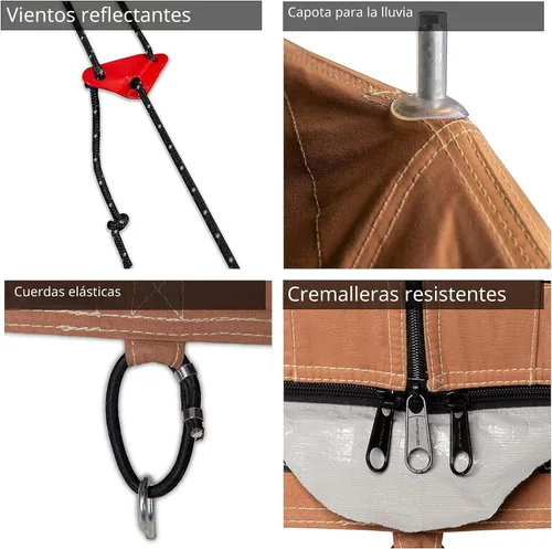 Miniatura 4 de Whiteduck Regatta - Tienda de campaña de lona con toma de estufa, impermeable, para 4 temporadas; para campamento de lujo en exteriores y glamping