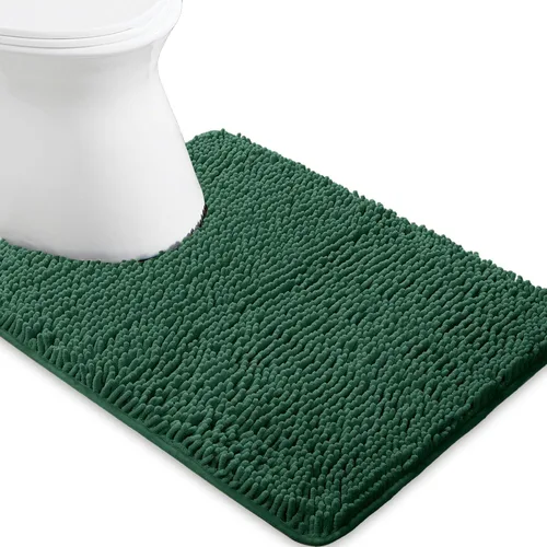Miniatura 276 de Yeaban Alfombra de pasillo de baño de 24 x 72 pulgadas, antideslizante, alfombra de baño larga de felpilla gruesa, absorbente y lavable, alfombra