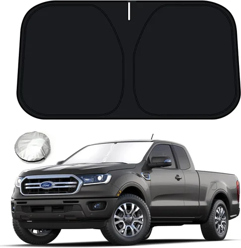 Miniatura 11 de Bestview - Parasol para parabrisas con bandera americana para Ford F-250 F-350 de 2008-2016, parasol plegable personalizado para ventana delantera